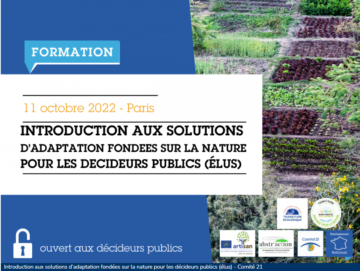 OFB – Formation – Introduction aux solutions d’adaptation fondées sur la nature pour les décideurs publics (élus)