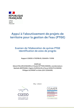 Appui à l’aboutissement de projets de territoire pour la gestion de l’eau (PTGE)