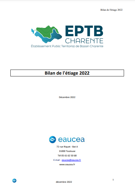 Bilan de l’étiage 2022 – EPTB Charente