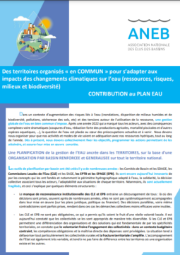 Des territoires organisés « en COMMUN » pour s’adapter aux impacts des changements climatiques sur l’eau (ressources, risques, milieux et biodiversité)