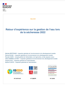 Retour d’expérience sur la gestion de l’eau lors de la sécheresse 2022