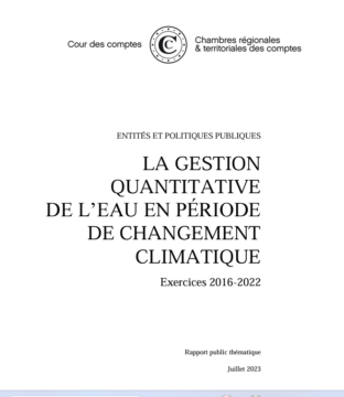 La gestion quantitative de l’eau en période de changement climatique