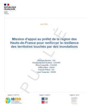 Rapport de la mission d’appui au Préfet de la région des Hauts-de-France pour renforcer la résilience des territoires touchés par les inondations