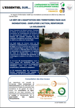 L’essentiel sur le le rapport d’information relatif aux inondations survenues en 2023 et au début de l’année 2024