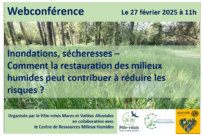 Webconférence « Inondations, sécheresses – Comment la restauration des milieux humides peut contribuer à réduire les risques ? »
