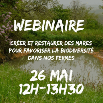 Webinaire “Créer et restaurer des mares pour favoriser la biodiversité dans nos fermes”