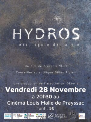 Projection du film « Hydros, l’eau cycle de la vie » à Prayssac : un rendez-vous pour sensibiliser aux cycles de l’eau