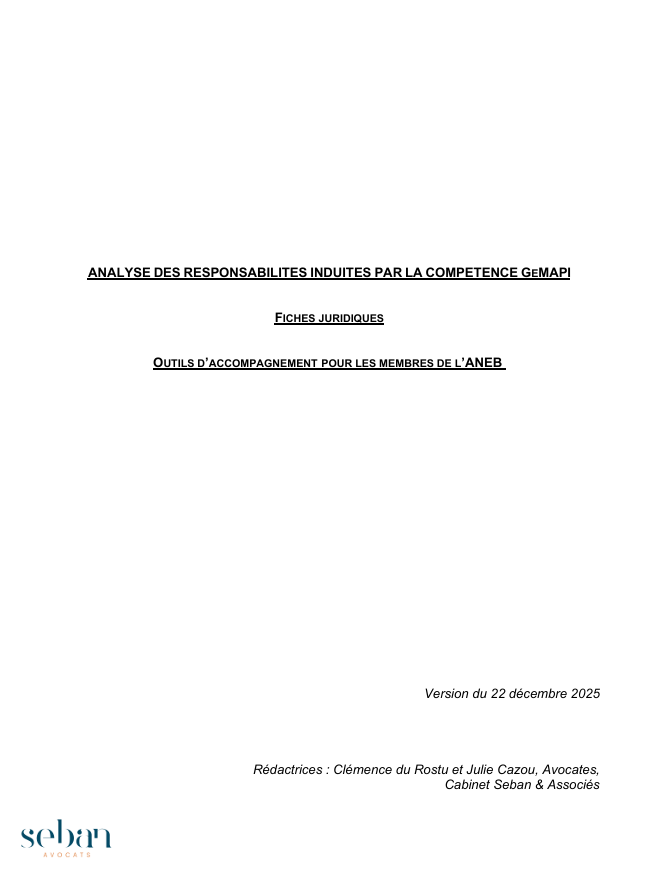 ANALYSE DES RESPONSABILITES INDUITES PAR LA COMPETENCE GEMAPI