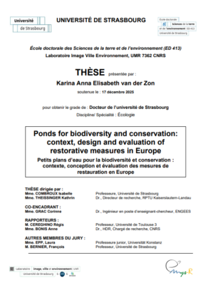 Publication – Thèse sur la conception, le suivi et l’évaluation de réseaux de mares